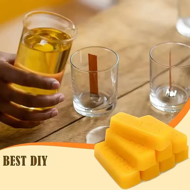 Pure Beeswax Blocks 4/8 Pcs – Natural Candle & DIY Craft Wax Beeswax Craft Blocks Nixie