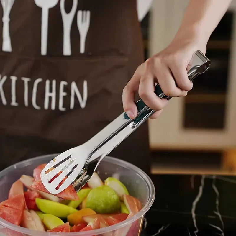 Non-Slip Stainless Steel Food Tongs – BBQ, Salad & Buffet Kitchen Food Tongs Nixie