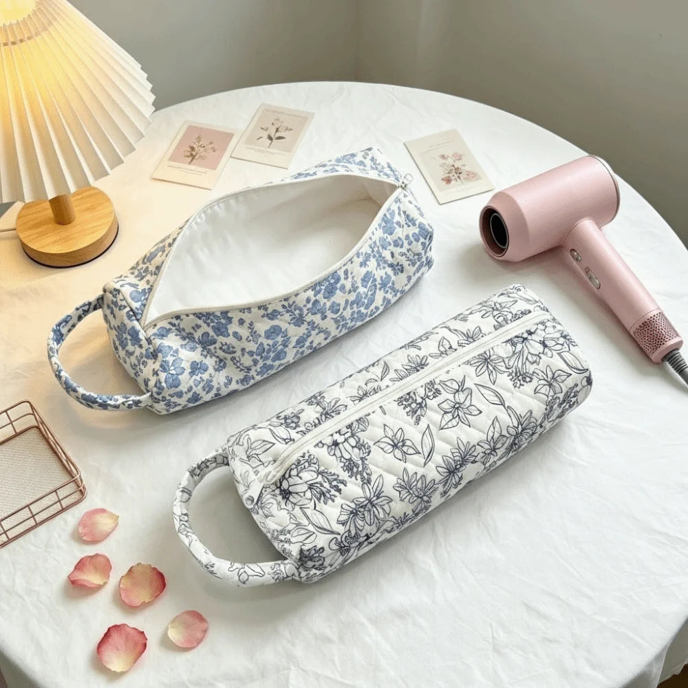 Quilted Cotton Hair Dryer Storage Bag – Dustproof with Handle Hair Tool Storage Bag Nixie