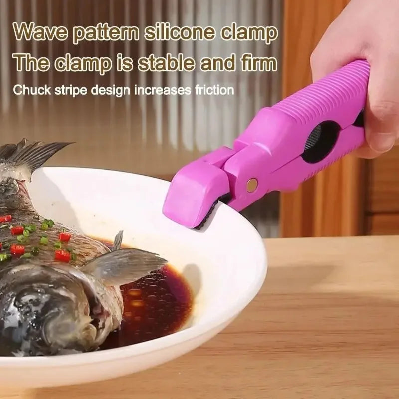 3-in-1 Anti-Scald Silicone Bowl Clip | Heat-Resistant Kitchen Tool Kitchen Safety Clip Nixie