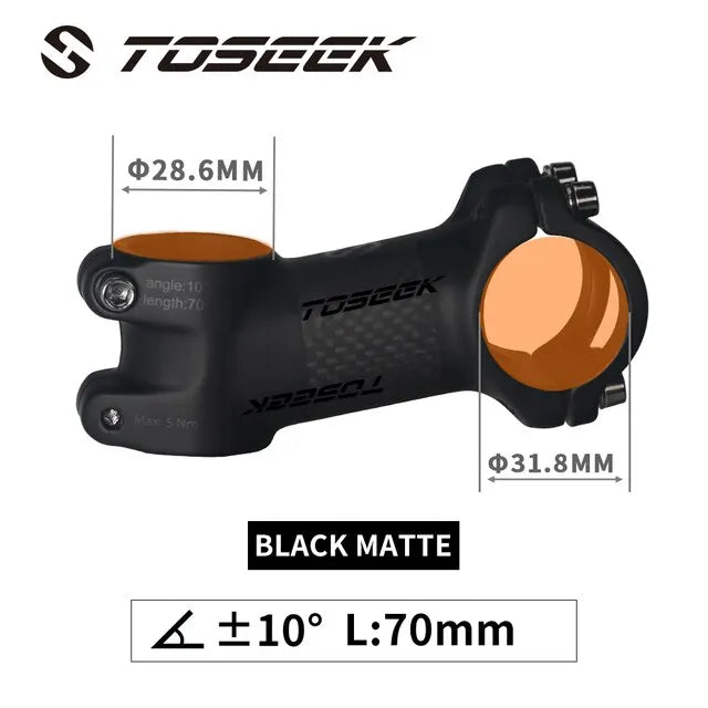 TOSEEK Carbon Alloy MTB Handlebar Stem 31.8mm Ultralight