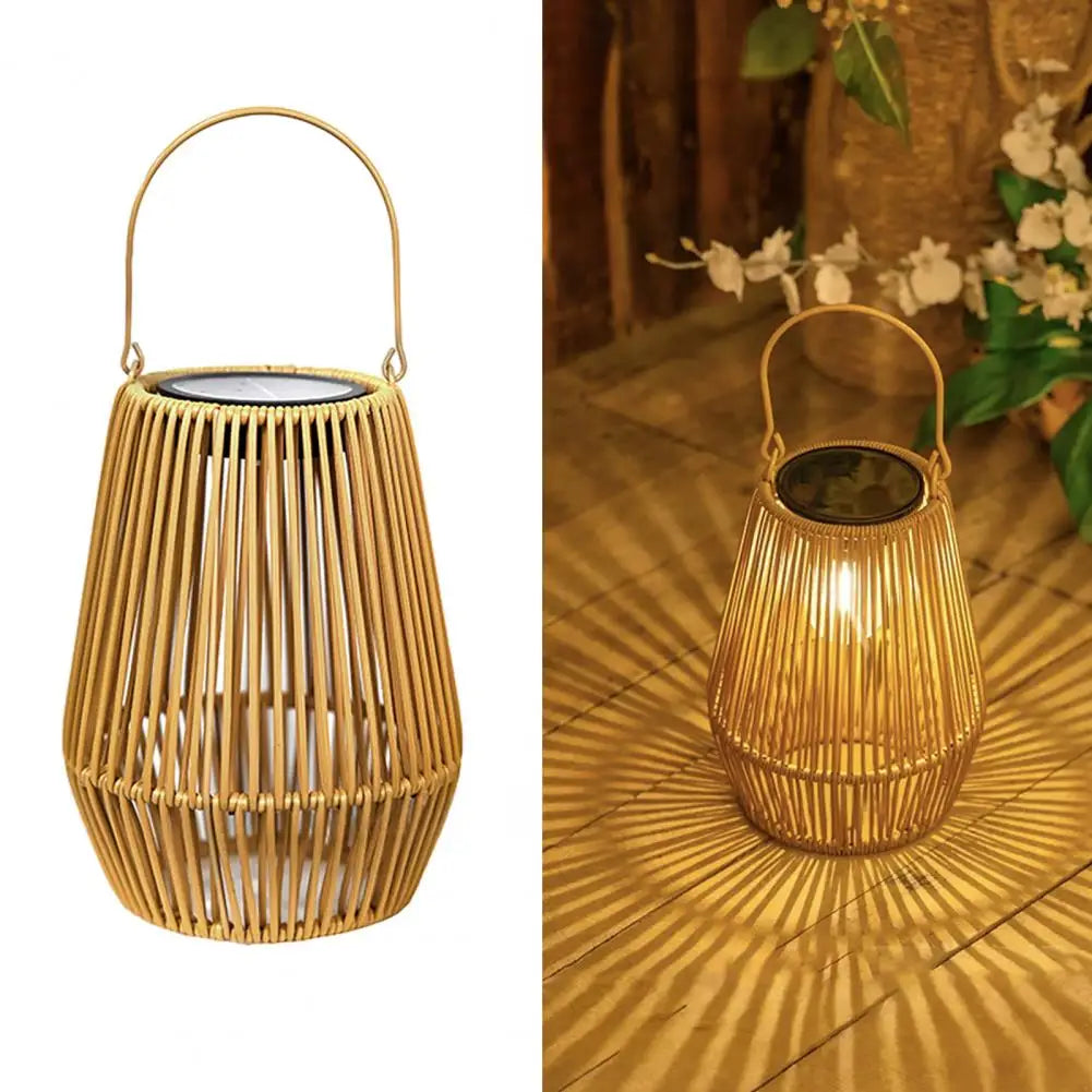 Woven Solar Lantern – Auto On/Off Outdoor Hanging Light Solar Outdoor Lantern Nixie