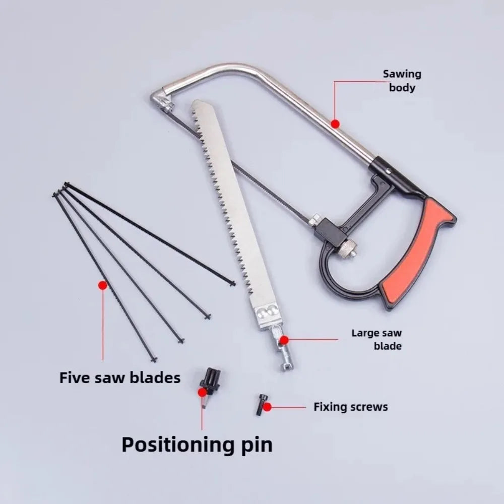 8-in-1 Multi-Purpose Hand Saw Kit with 6 Blades – Wood Metal Glass Multi-Purpose Hand Saw Nixie