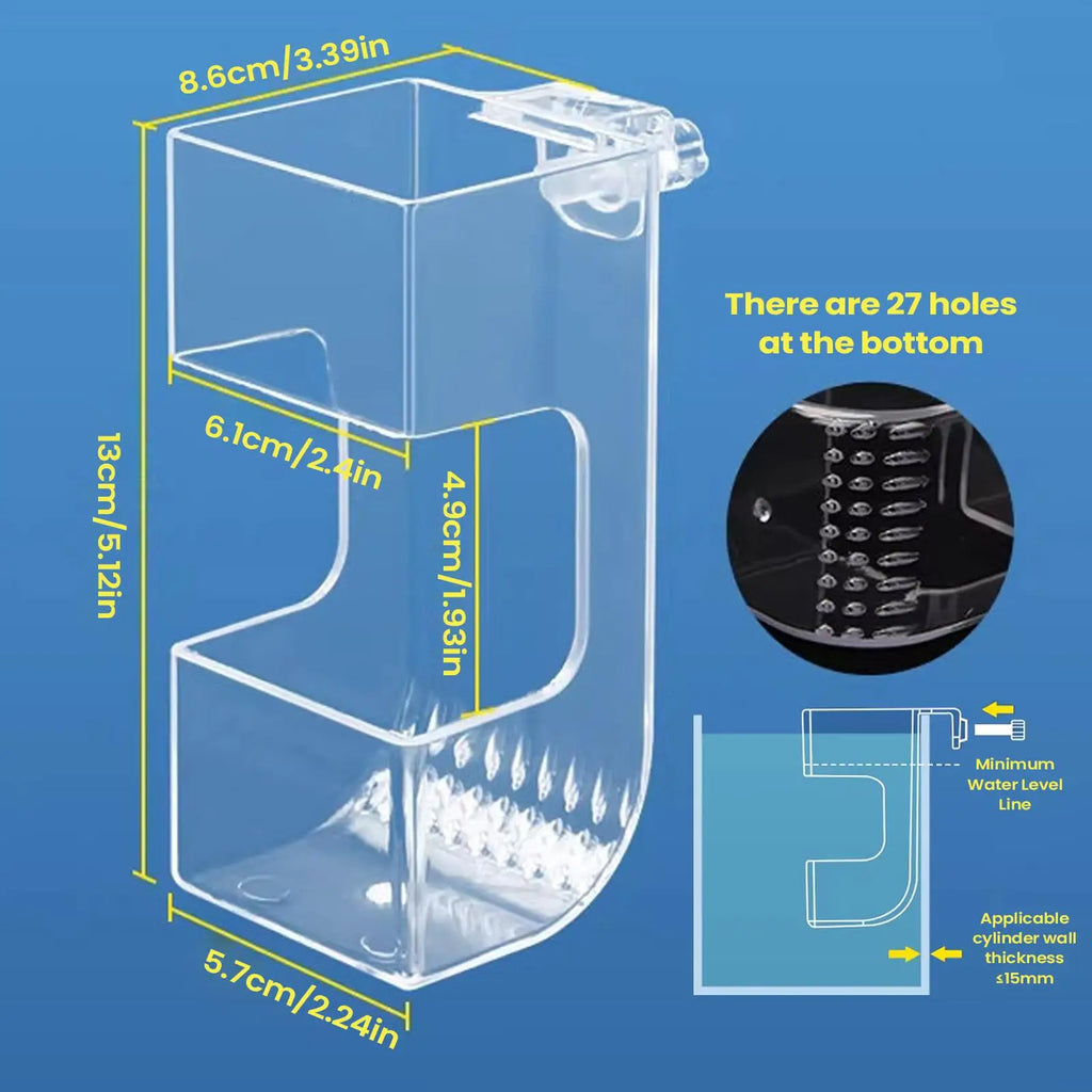 Transparent Aquarium Fish Feeder Box – Anti-Drift Sinking