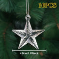10-Pack Clear Acrylic Snowflake Christmas Ornaments | Xmas Decor Christmas Ornaments Nixie Stars