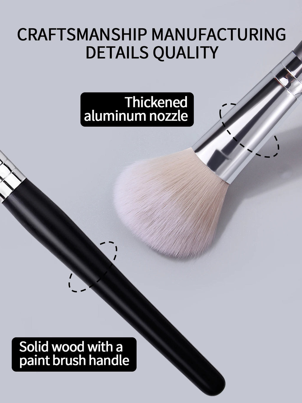 Multifunctional Makeup Brush – Blush, Contour & Powder | Nixie