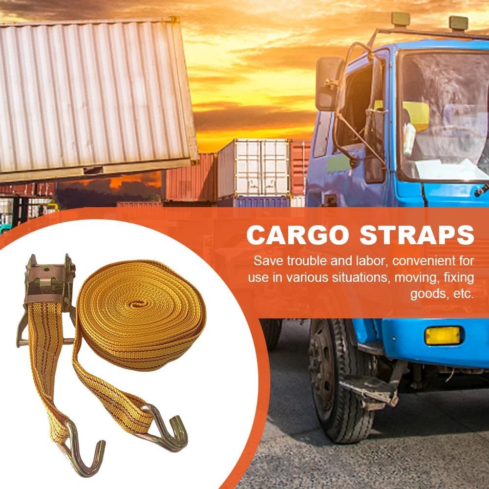 Double Hook Ratchet Cargo Straps – Heavy-Duty Tie Down 3–10m Ratchet Cargo Straps Nixie