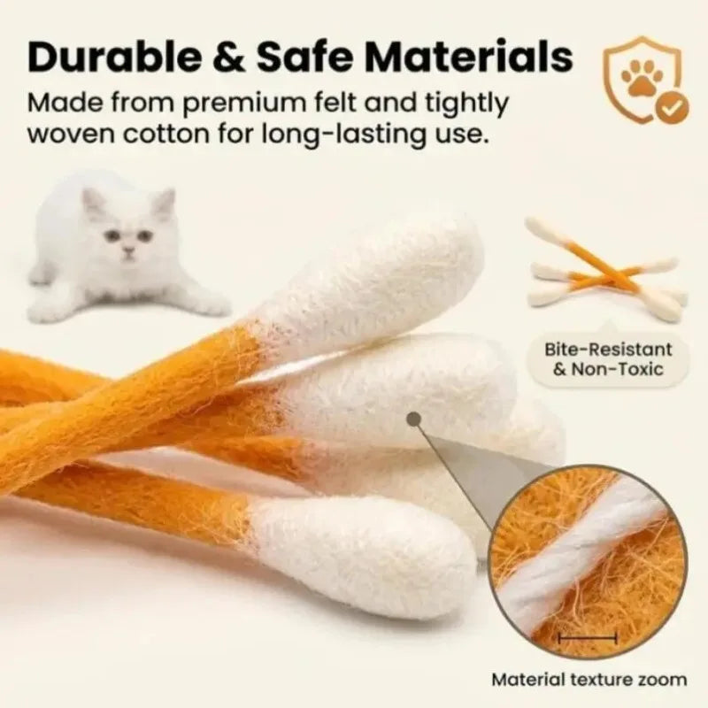6-Pack Catnip Sisal Cat Chew Toys – Bite & Teeth Grinding Sticks Cat Chew Toy Nixie