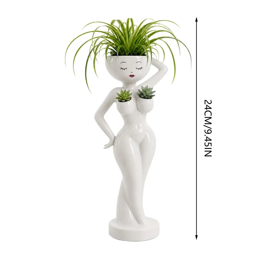 Funny Female Body Resin Planter | Mini Succulent Cactus Pot Novelty Resin Planter Nixie