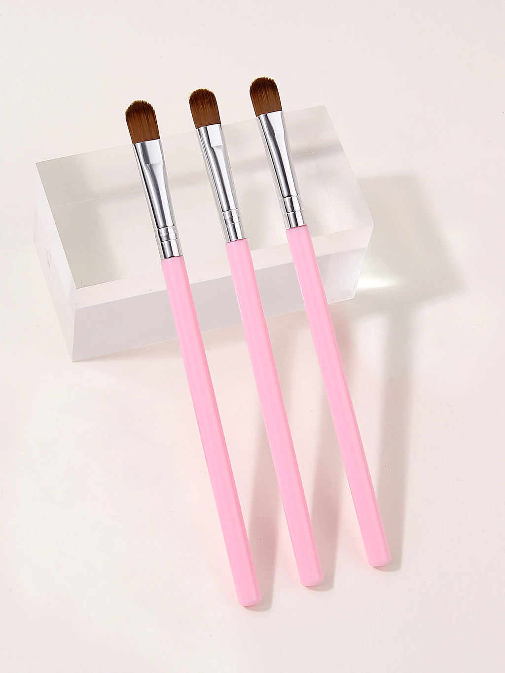 6-Piece Pink Handle Eyeshadow Brush Set with Beauty Sponge Eyeshadow Brush Set Nixie