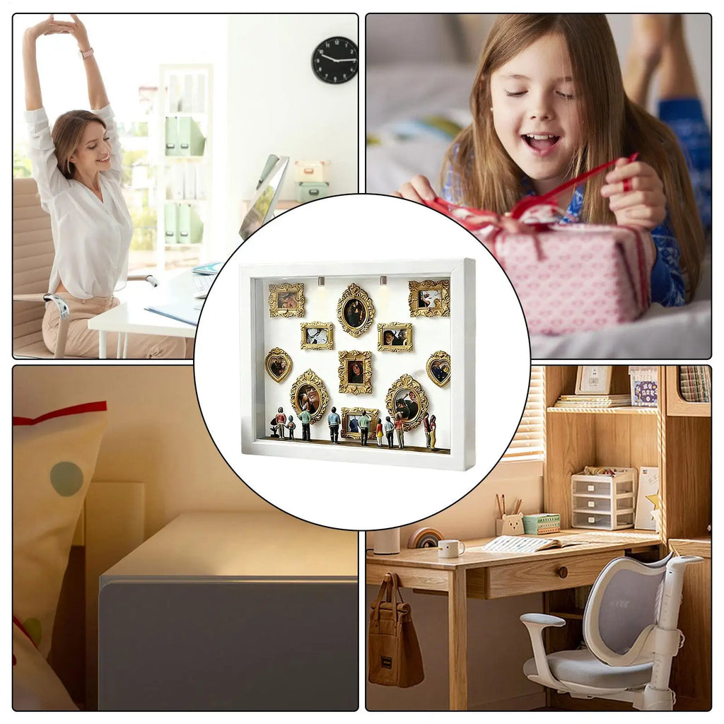 DIY Mini Museum Shadow Box – 11 Frames & 8 Figurines | Nixie