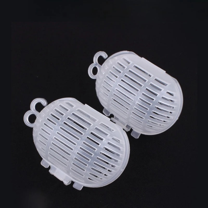 5pcs Bait Cage Feeder Fishing Basket – Shrimp & Lobster Trap Fishing Bait Feeder Nixie White