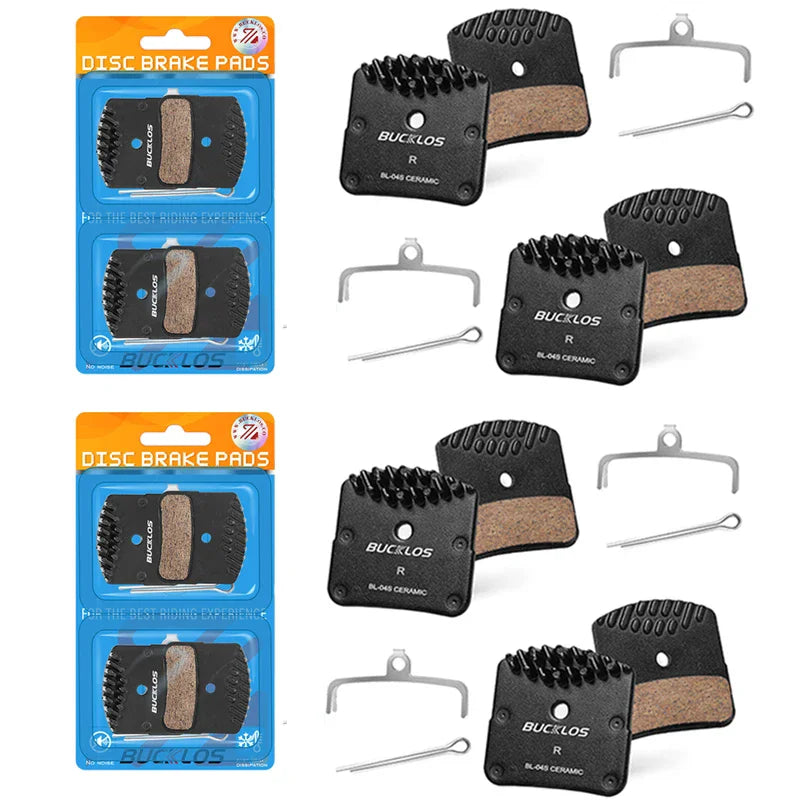 BUCKLOS Ceramic Disc Brake Pads for Shimano MTB & Road Bike Bicycle Brake Pads Nixie 4PC BL04S