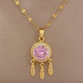 Feather Tassel Choker Necklace – Gold Stainless Steel | Nixie Pendant Choker Necklace Nixie XL2606-391