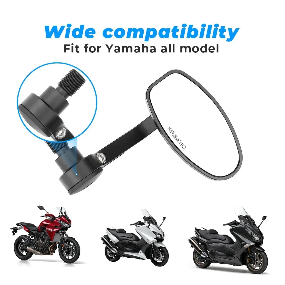 CNC Bar End Mirrors for Yamaha MT-07 MT-09 XSR900 TMAX530 Motorcycle Bar End Mirrors Nixie
