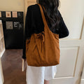 Women's Vintage Suede Shoulder Bag – Large Capacity Tote Shoulder Tote Bag Nixie Brown