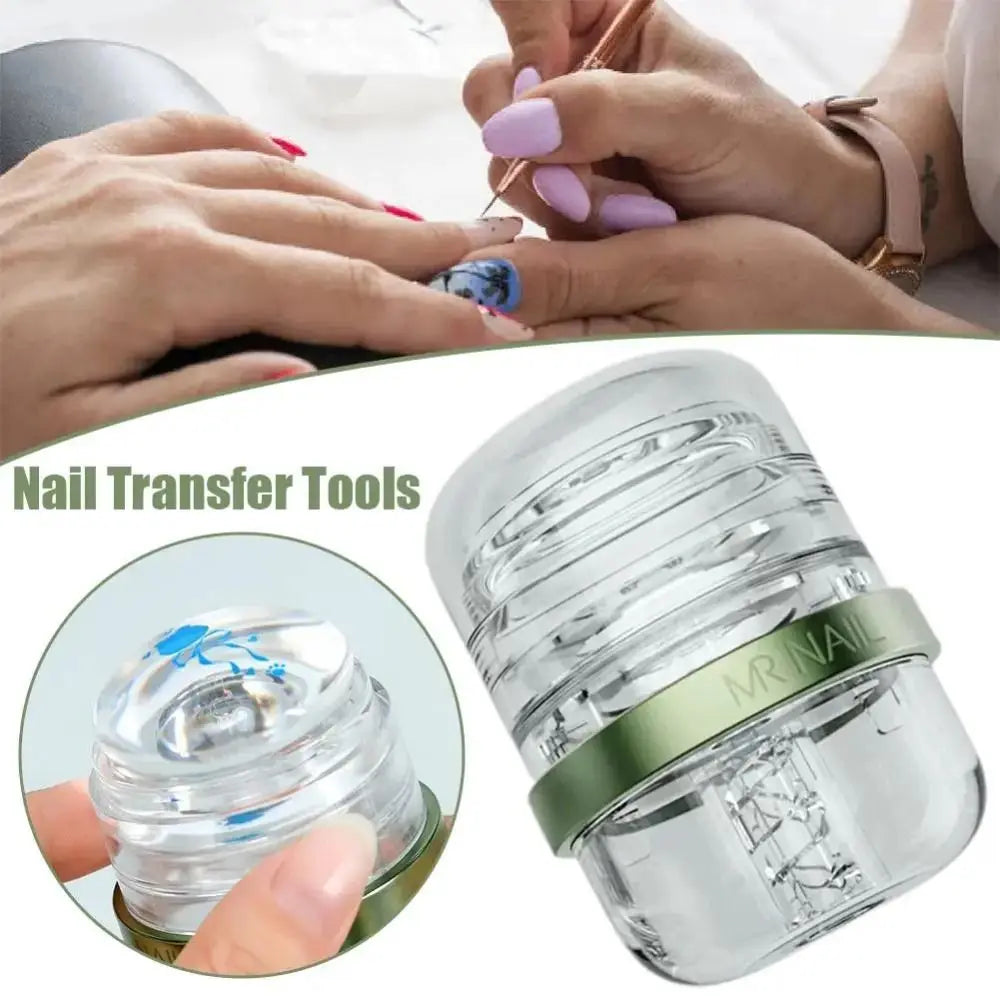Silicone Jelly Capsule Nail Art Stamper | Telescopic Transfer Tool Nail Art Stamper Nixie