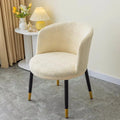 Nordic Elastic Curved Armchair Cover 3D Jacquard Chair Slipcover Chair Slipcover Nixie Beige