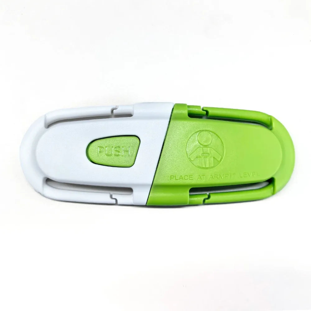 Child Car Seat Chest Harness Clip – Adjustable Safety Belt Car Seat Accessory Nixie White Green