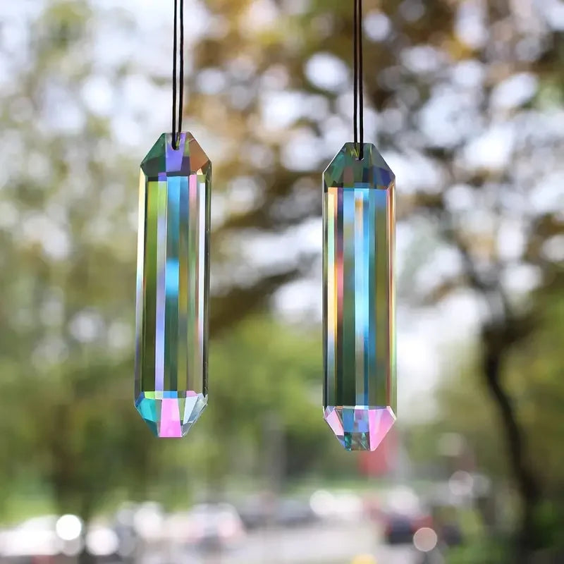 2 Pcs Glass Crystal Sun Catcher Window Prism Rainbow Ornament Window Sun Catcher Nixie