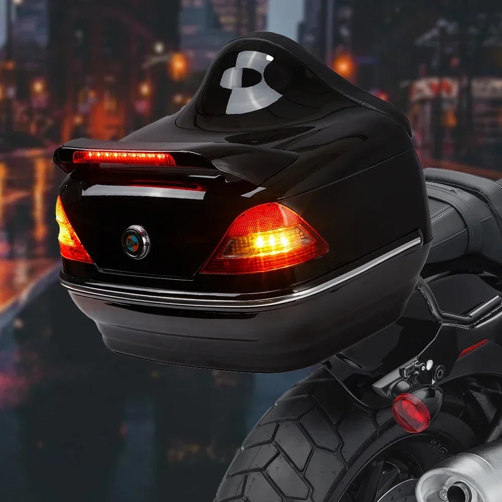KEMITOUR 26L 48L Motorcycle Top Box ABS Hard Tail Trunk Case Motorcycle Top Box Nixie