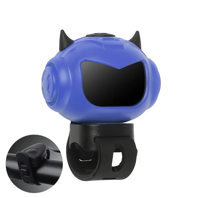 Nixie Bike Electric Horn Type-C Rechargeable, 5 Sound Modes Bicycle Electric Horn Nixie Blue
