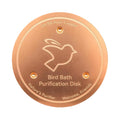 Copper Metal Bird Bath Disk | Triple-Point Support Garden Tray