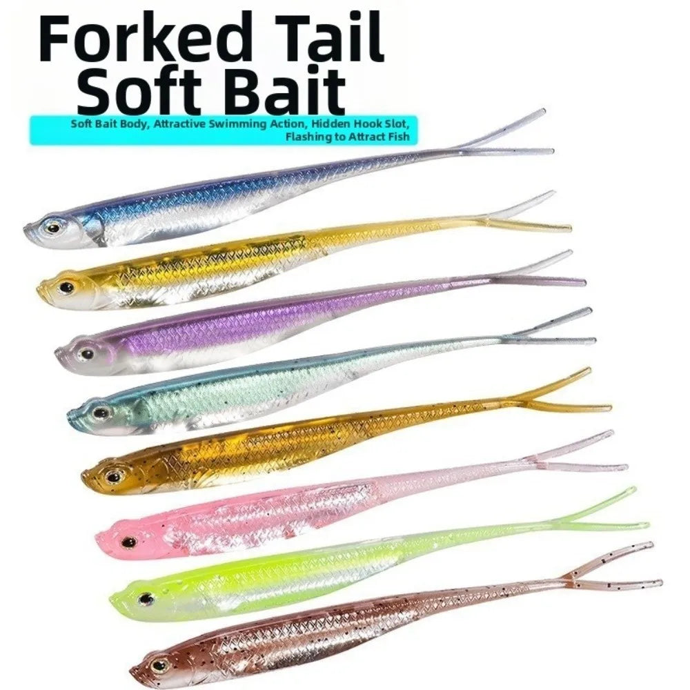 5-Pack Soft Silicone Fishing Lures 100mm – Swim Bait Set Soft Fishing Lure Nixie