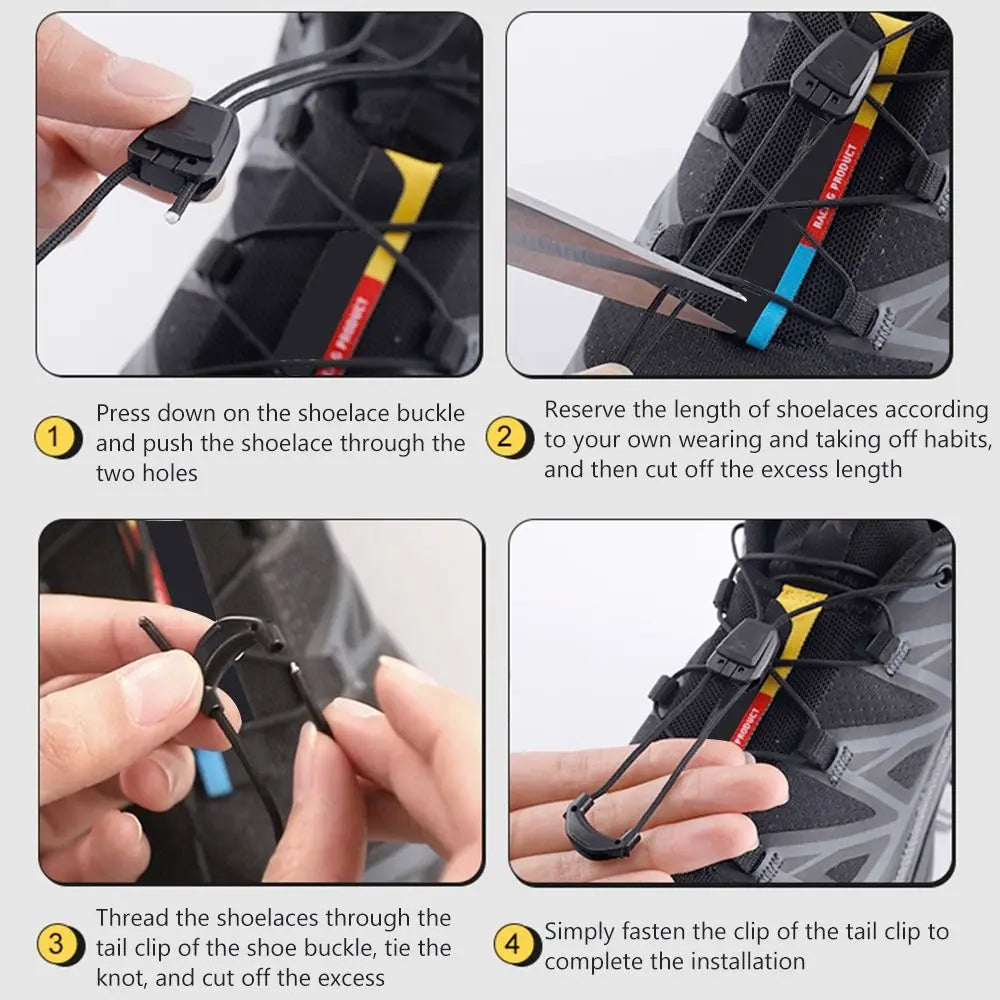 No-Tie Round Shoelaces Quick Lace Kit – Adults & Kids No-Tie Shoelaces Nixie
