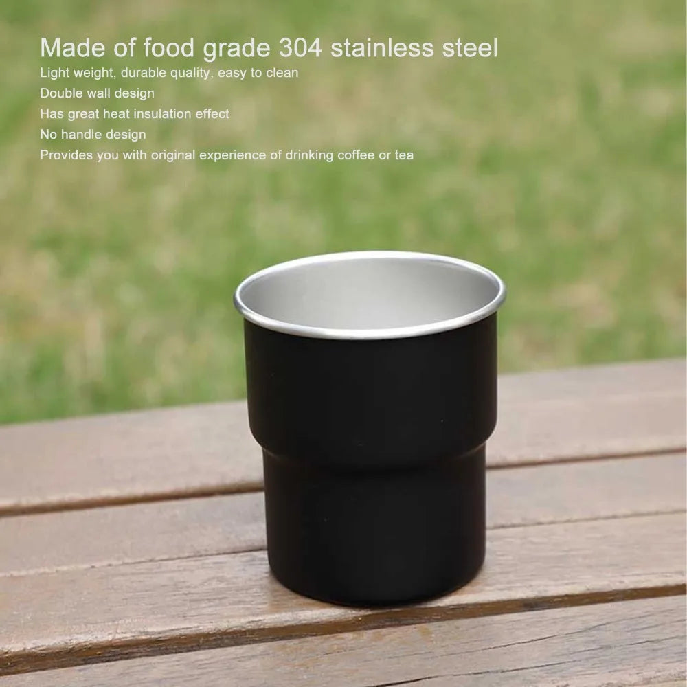 320ml Double Wall Stainless Steel Insulated Cup – Black & White Insulated Steel Cup Nixie