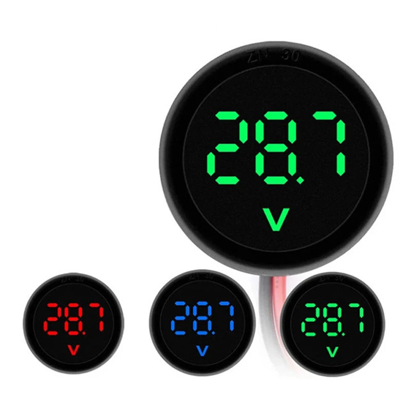 Waterproof DC 4-100V LED Digital Voltmeter Panel Gauge Digital Voltmeter Gauge Nixie