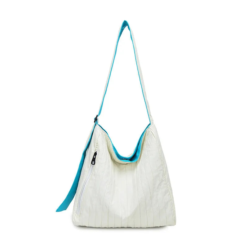 Nixie Large Pleated Canvas Tote Crossbody Bag for Women Canvas Tote Bag Nixie