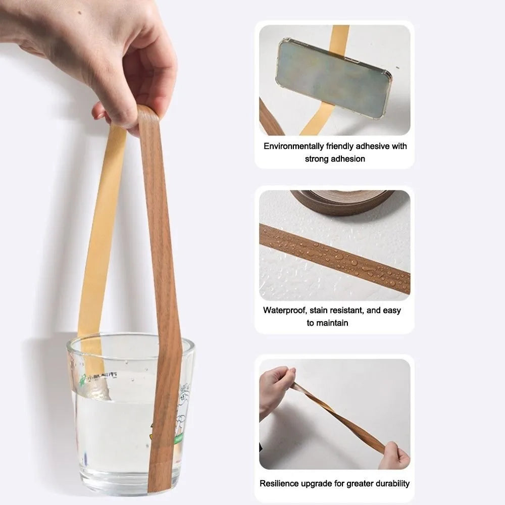 Wood Grain Edge Banding Tape 10m Self-Adhesive PVC Strip Edge Banding Tape Nixie