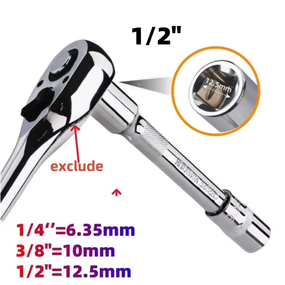 1/4" 3/8" 1/2" Socket Extension Bar Ratchet Wrench 50-250mm Socket Extension Bar Nixie