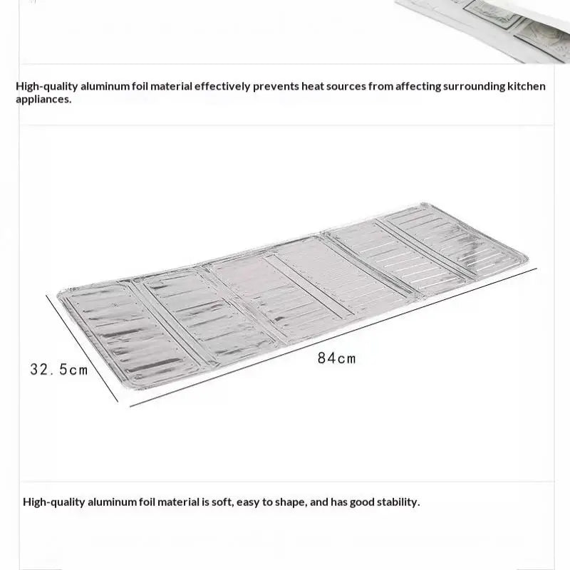 Foldable Aluminum Foil Oil Splatter Guard for Stove – 4 Panel Stove Splatter Guard Nixie