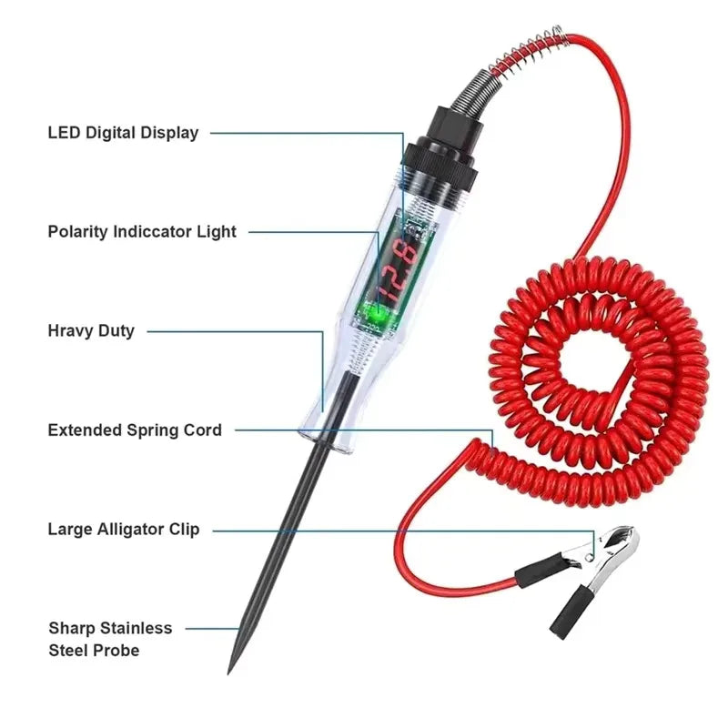 Nixie 6V–24V Automotive Circuit Tester Probe Pen | Car & Truck Circuit Tester Probe Nixie