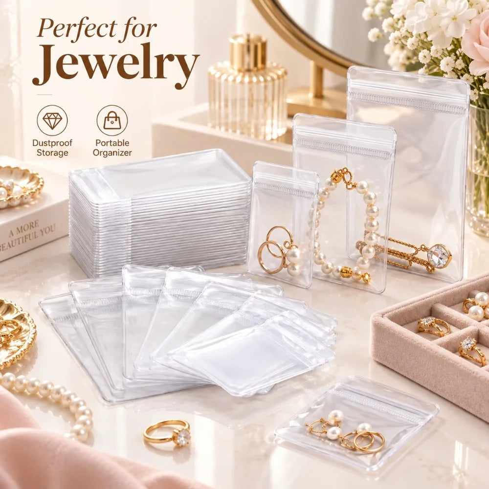 PVC Transparent Ziplock Jewelry Bags – Rings, Earrings & More Jewelry Storage Bags Nixie