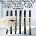 Chrome Paint Marker Pen – Metallic Gold & Silver, 2mm Nib Metallic Paint Marker Nixie Golden-6PCS