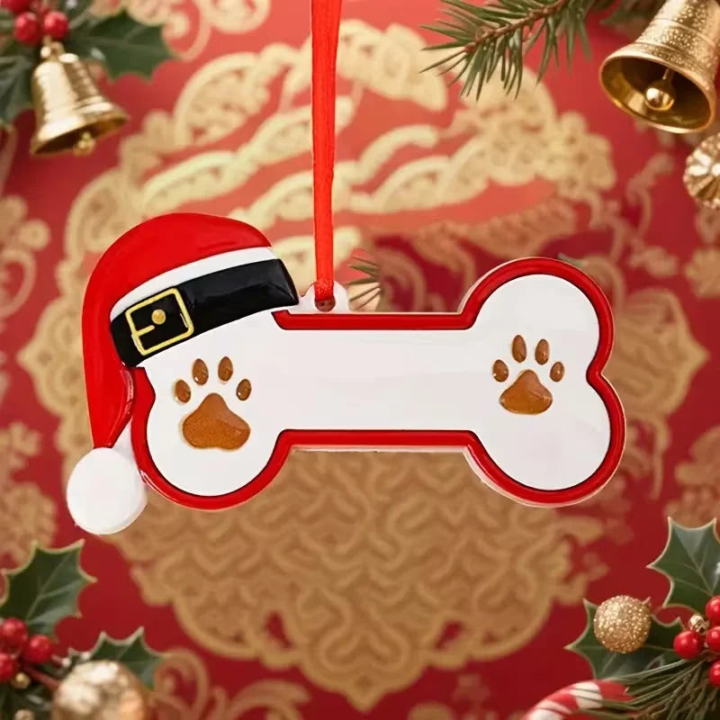 Acrylic Dog Bone Christmas Ornament – Pet Gift Decoration Christmas Ornament Nixie