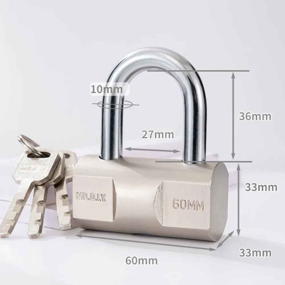 Heavy Duty Stainless Steel Waterproof Padlock with Keys
