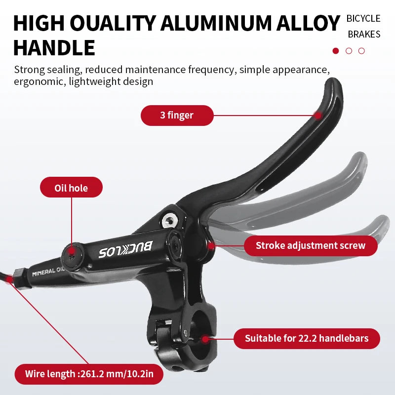 BUCKLOS 4-Piston E-Bike Hydraulic Disc Brake Set | HD-E735