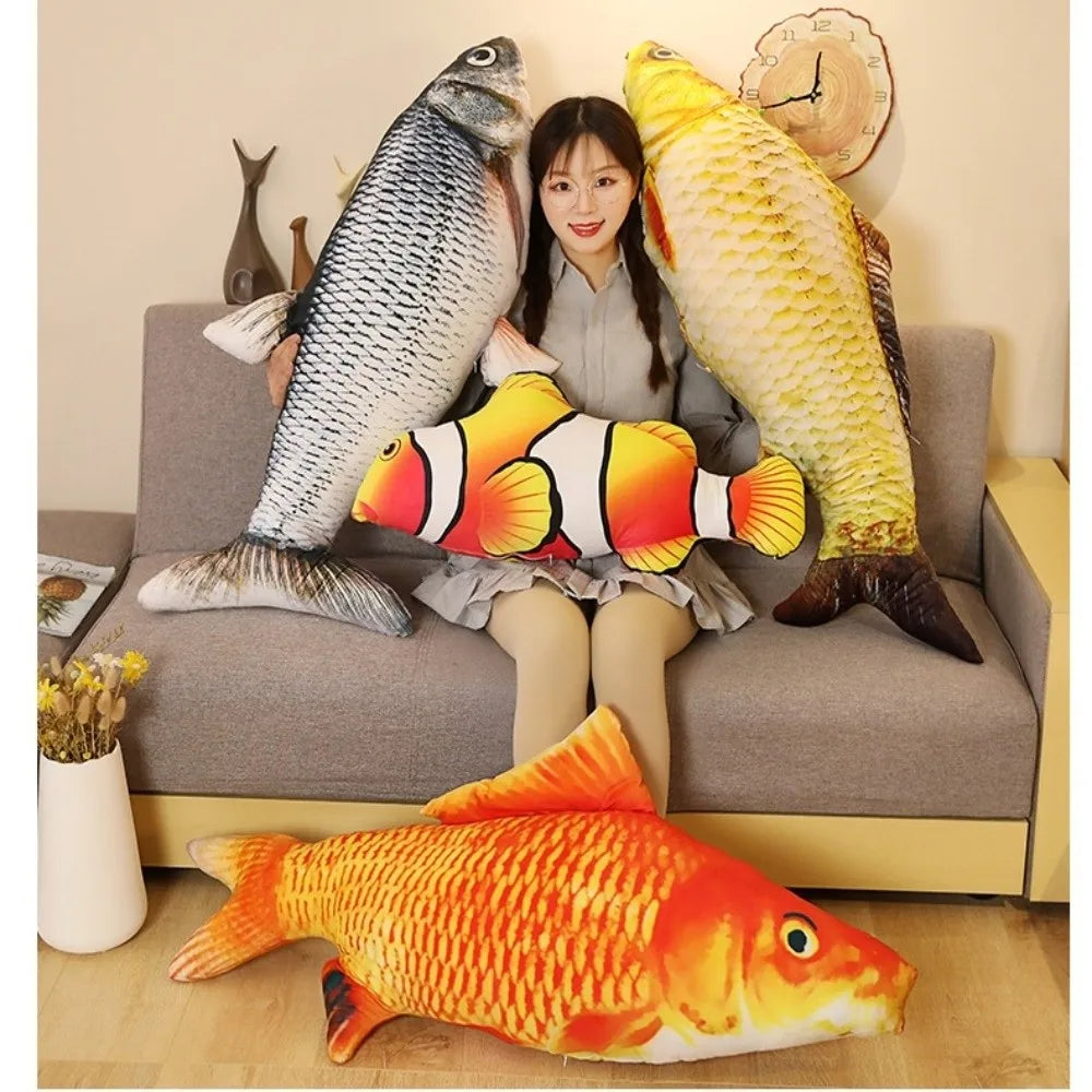 3D Realistic Fish Plush Toy – Soft Stuffed Animal Pillow Gift Stuffed Animal Plush Nixie