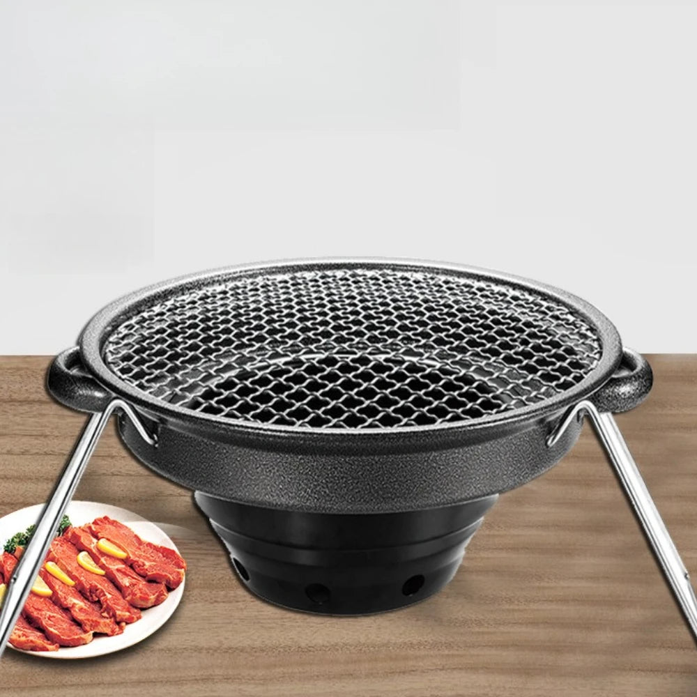 Round Charcoal BBQ Grill Stove – Camping, Picnic & Outdoor Charcoal BBQ Grill Nixie Barbecue grill