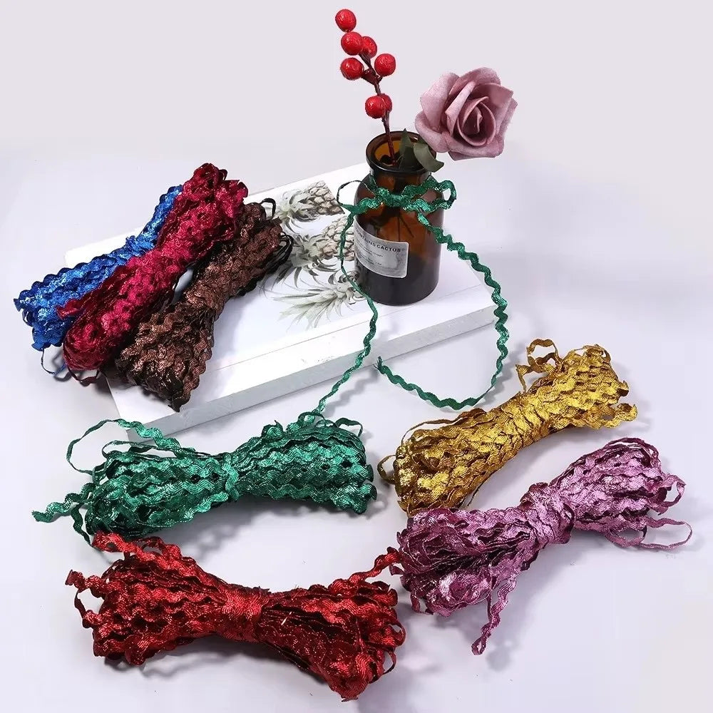 15 Yards Multicolor Grosgrain Ribbon 5mm Zigzag Trim | DIY Crafts