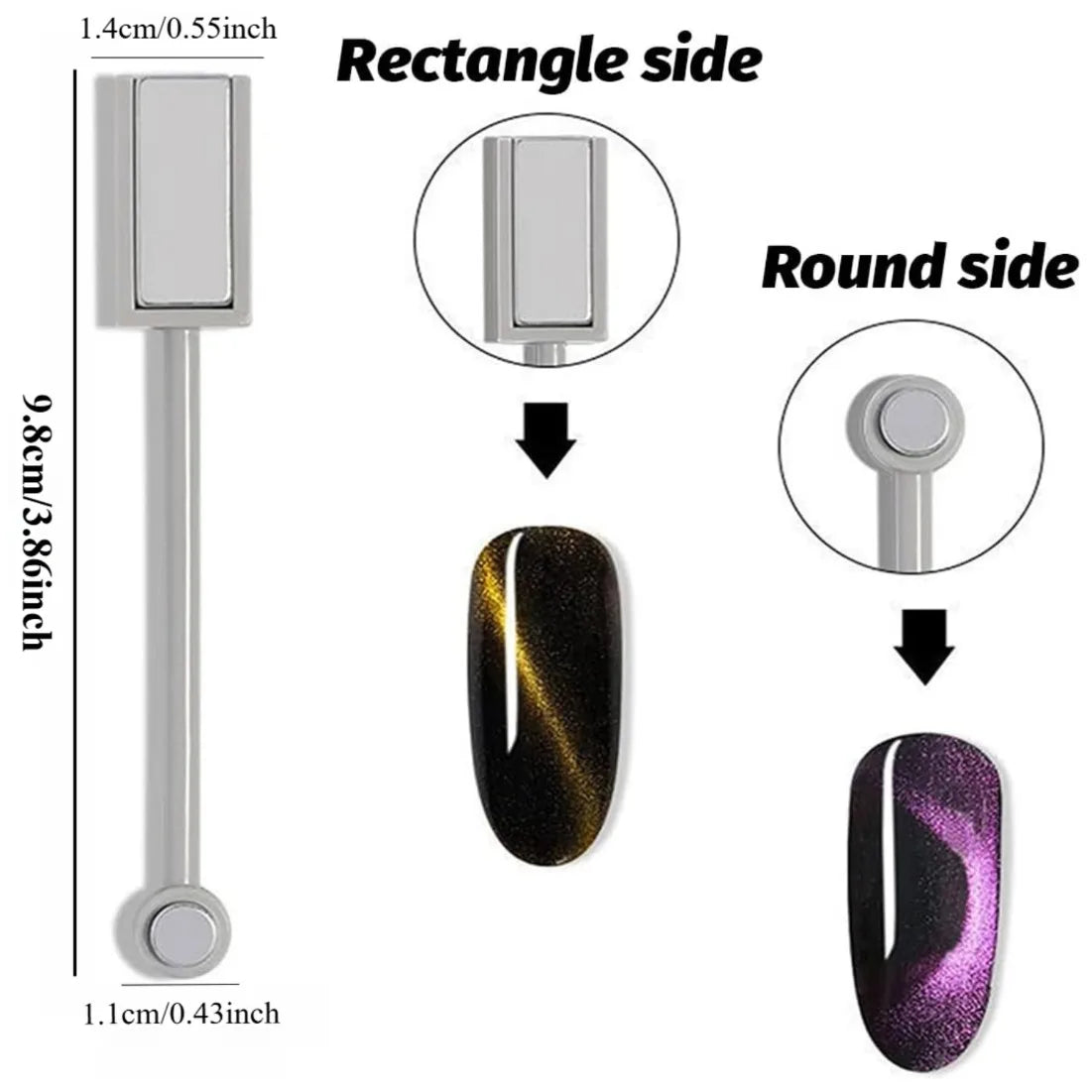 Double-Headed Nail Art Magnet Wand | Cat Eye Gel Polish Tool Nail Art Magnet Tool Nixie
