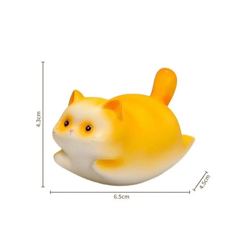 Cartoon Lucky Cat Rocking Figurine – Mini Resin Cat Doll Décor Cat Rocking Figurine Nixie