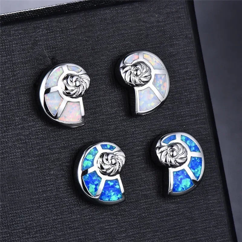 Snail Simulated Opal Crystal Drop Earrings | Zinc Alloy Fashion Fashion Drop Earrings Nixie
