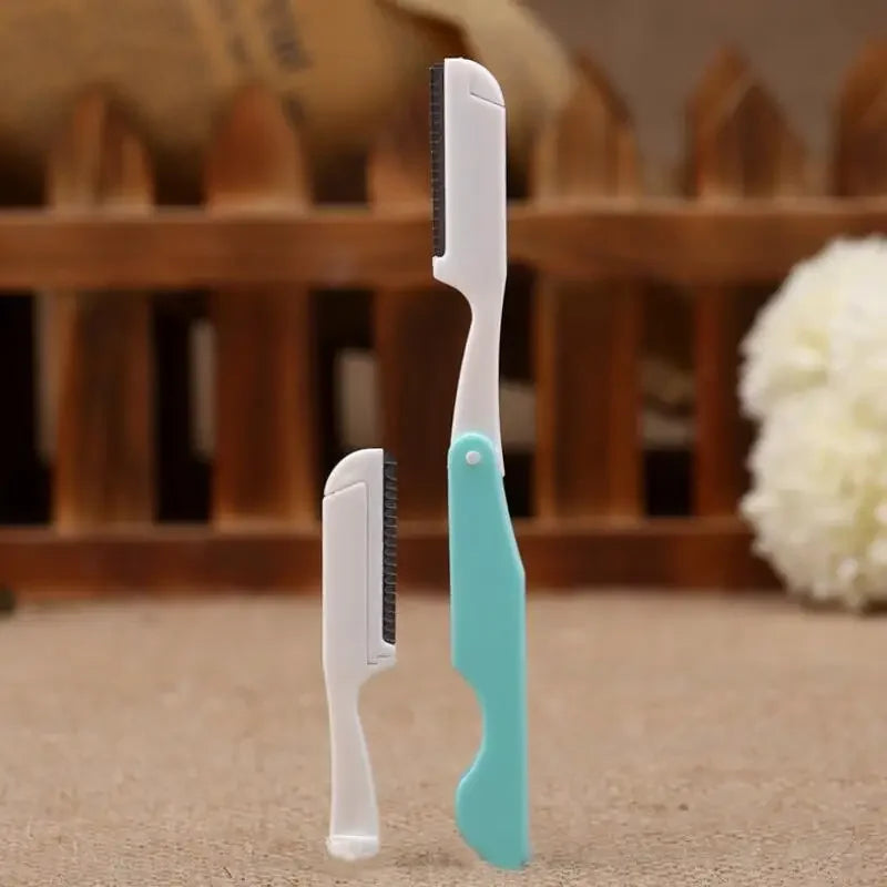 Foldable Stainless Steel Eyebrow Trimmer Hair Removal Scraper Eyebrow Trimmer Nixie Default Title