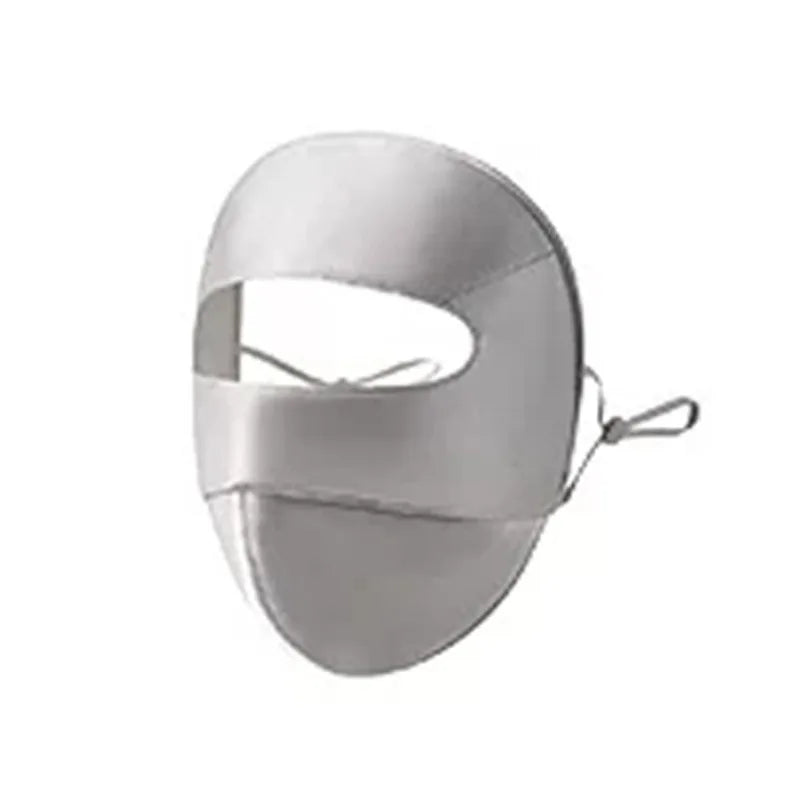 100% Mulberry Silk Full Face UV Protection Mask – Breathable Silk Sun Mask Nixie GRAY