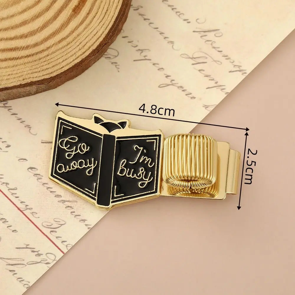 Metal Book-Shaped Pen Clip & Page Marker | 4 Designs Pen Clip Bookmark Nixie
